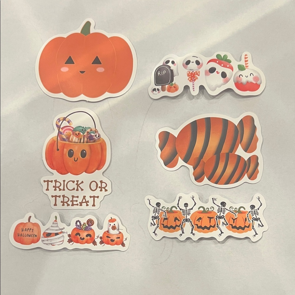 Halloween Pumpkin and Ghost Stickers